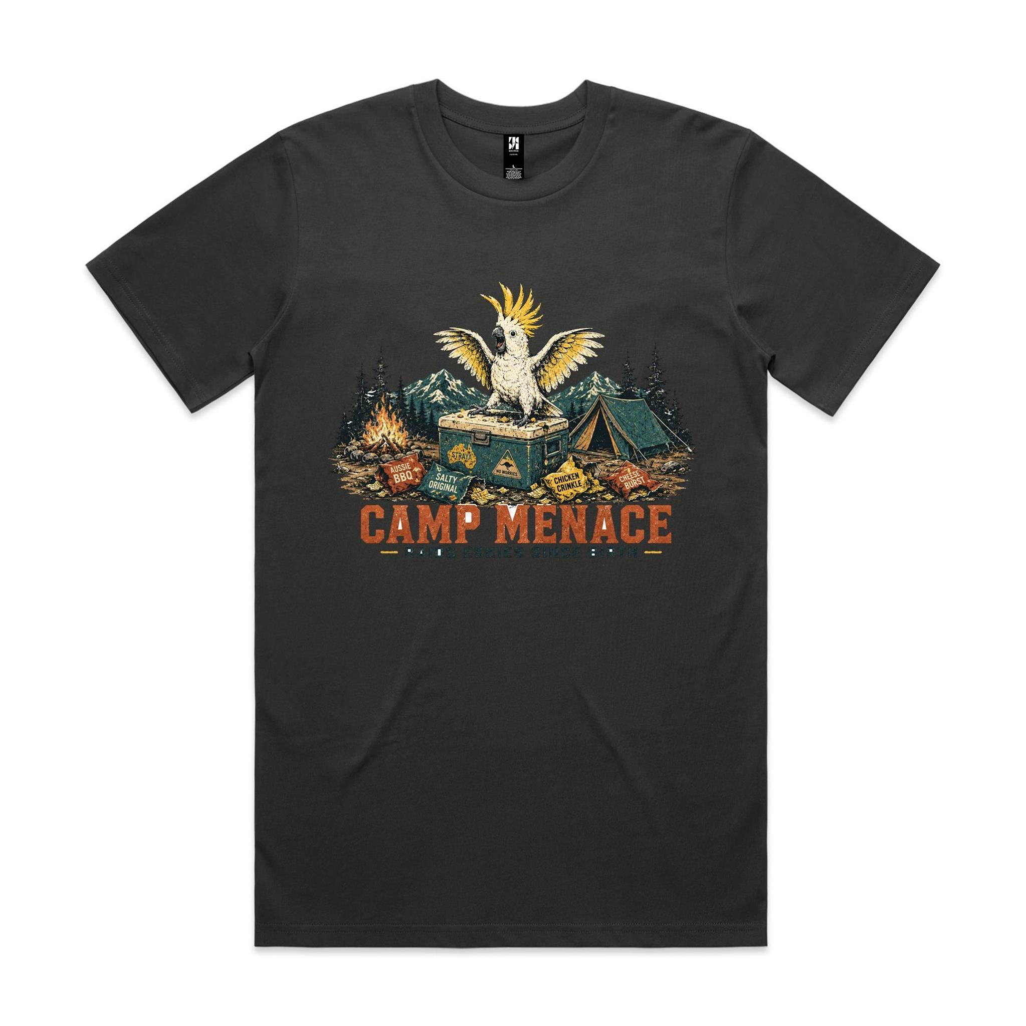 Camp Menace — Raids Eskies Since Birth | Cockatoo Camping Tee