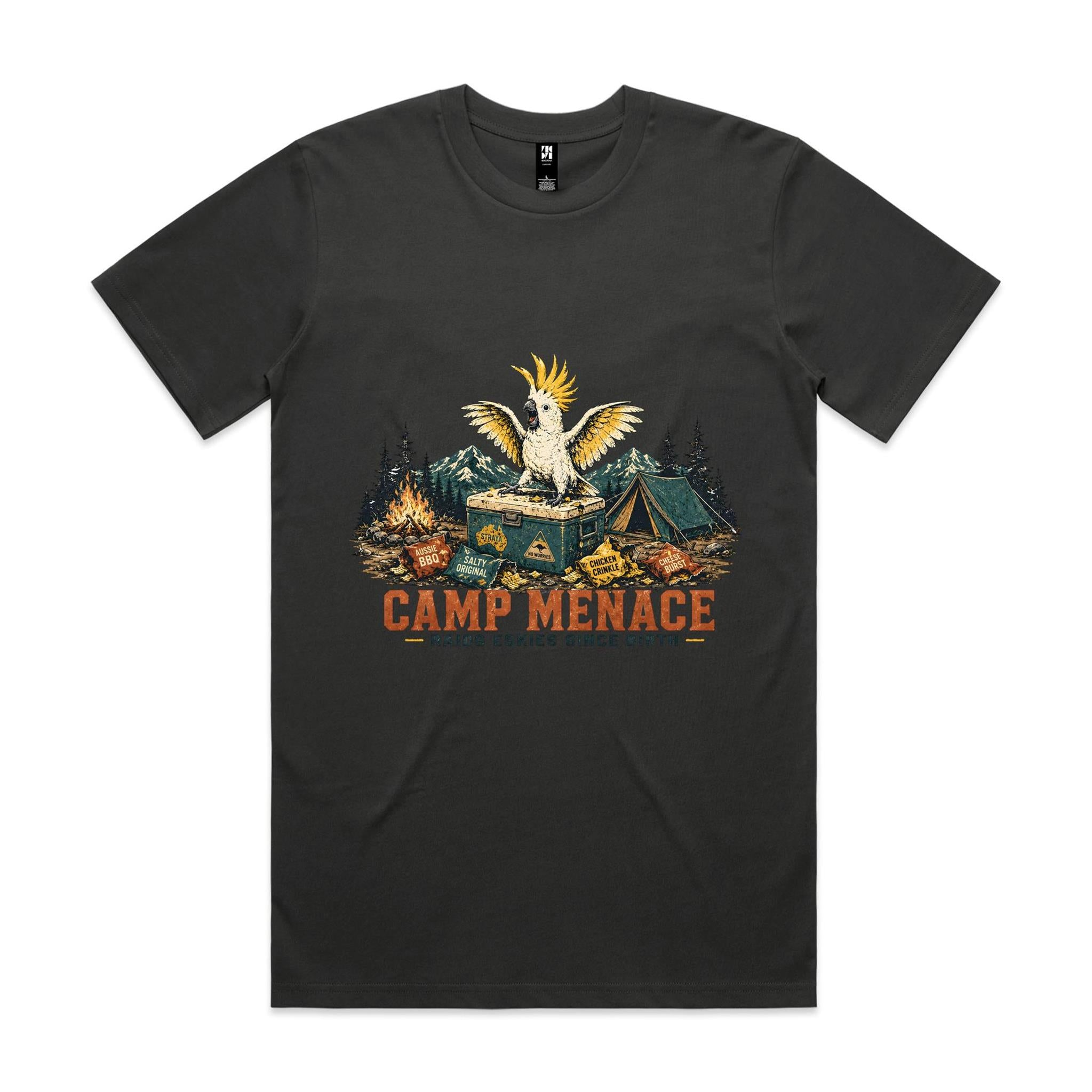 Camp Menace — Raids Eskies Since Birth | Cockatoo Camping Tee