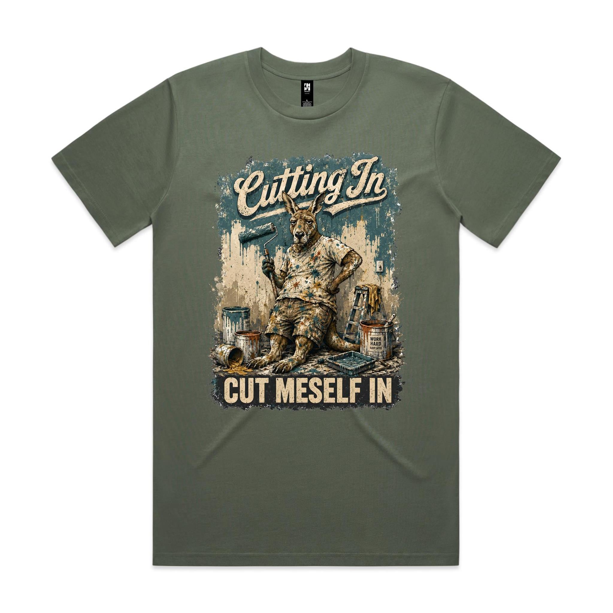 Cutting In — Cut Meself In | Kangaroo Painter Tee