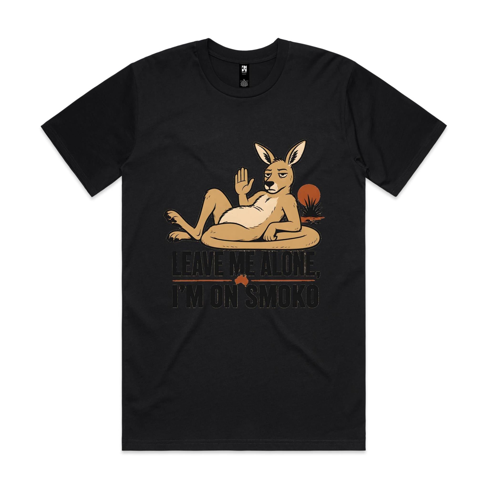 Leave Me Alone, I'm on Smoko — Reclining Kangaroo Tee