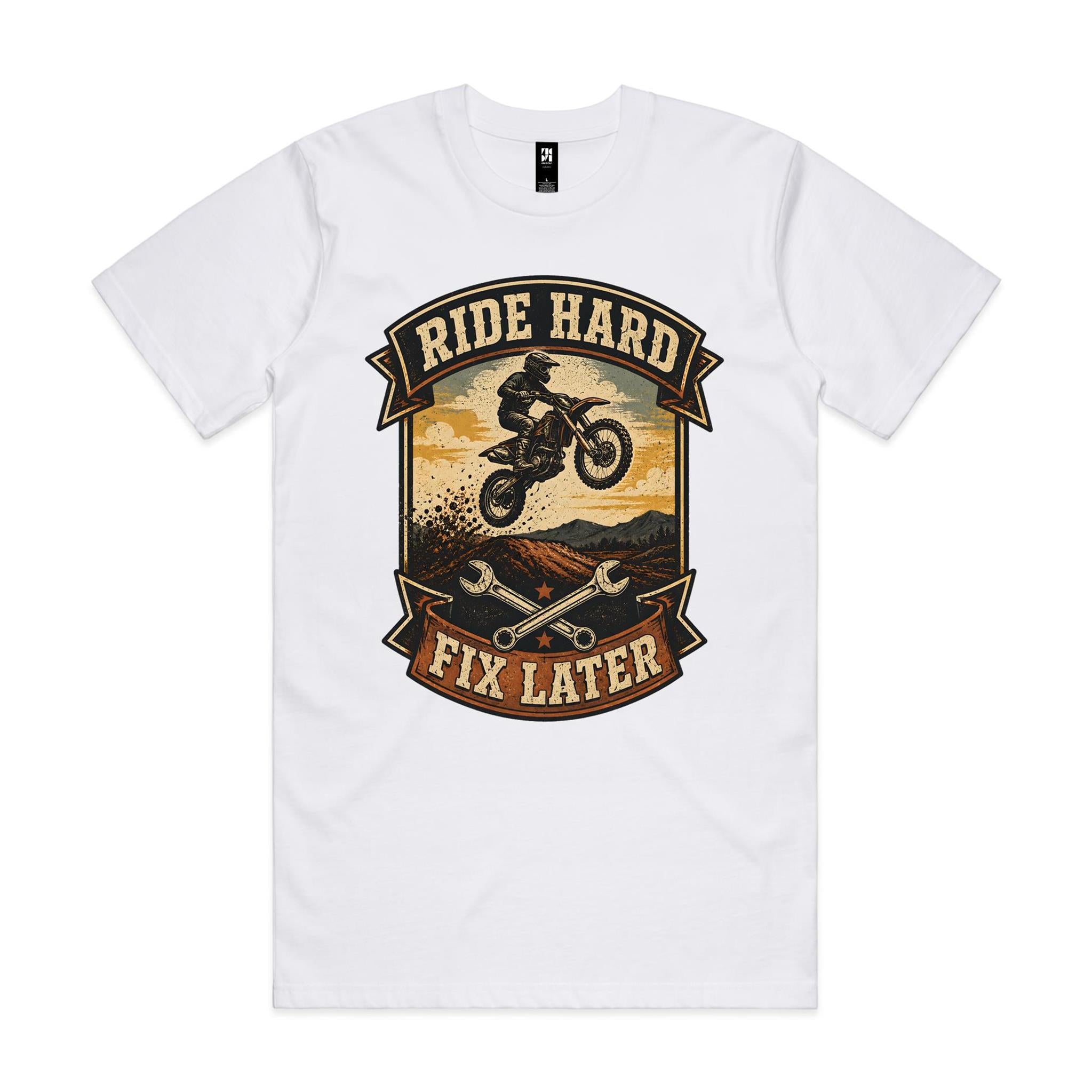 Ride Hard, Fix Later — Dirt Bike Tee