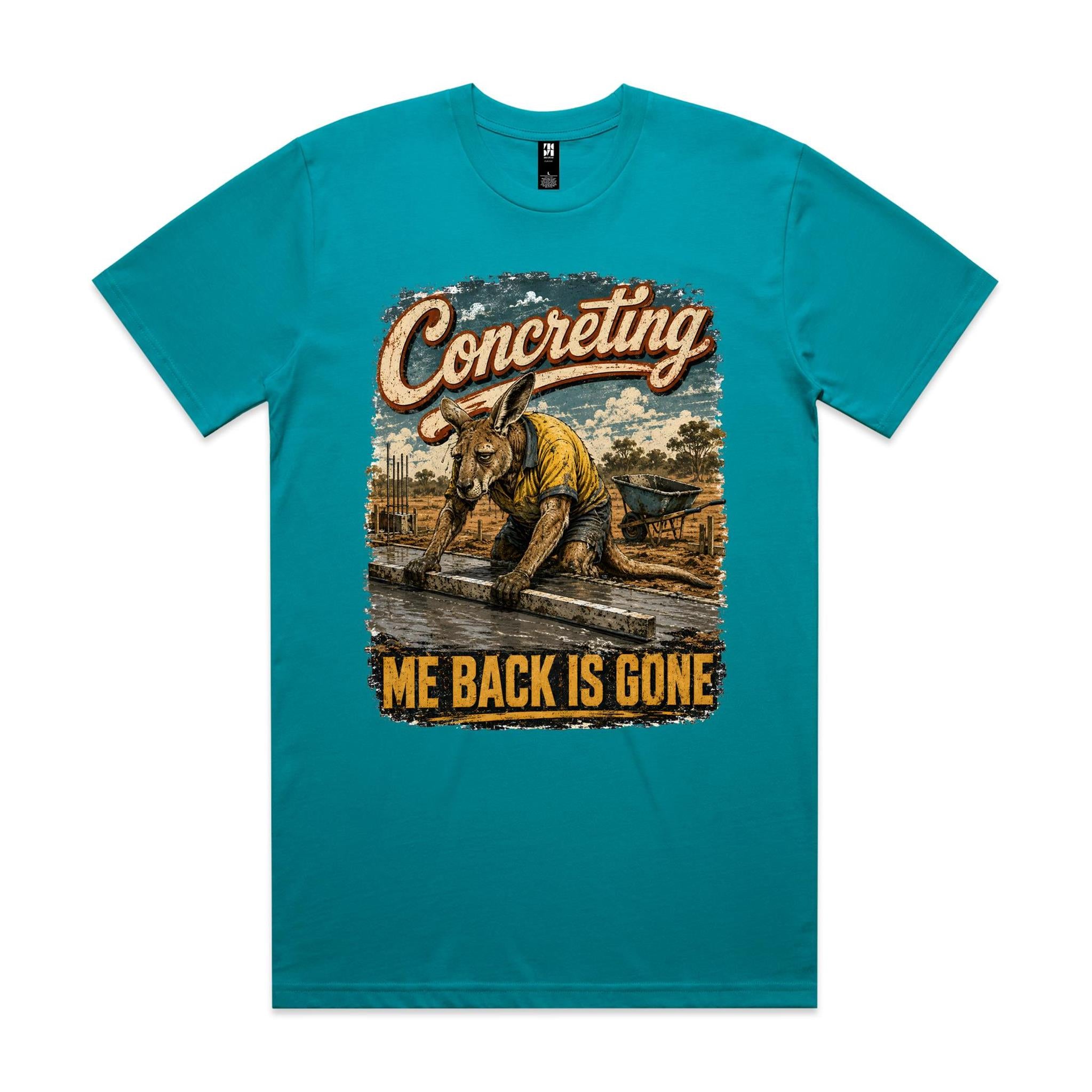 Concreting — Me Back Is Gone | Kangaroo Concreter Tee