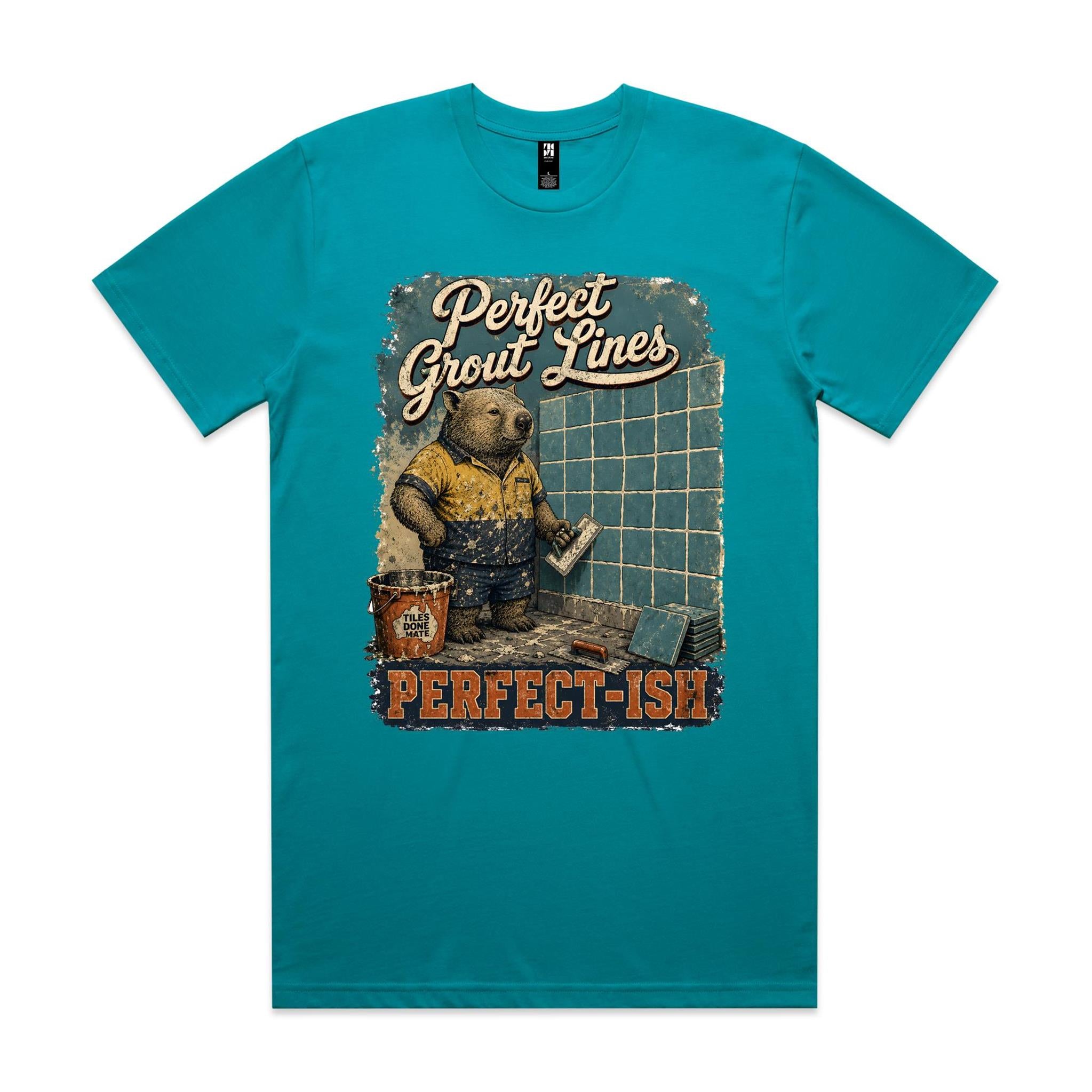 Perfect Grout Lines — Perfect-ish | Wombat Tiler Tee