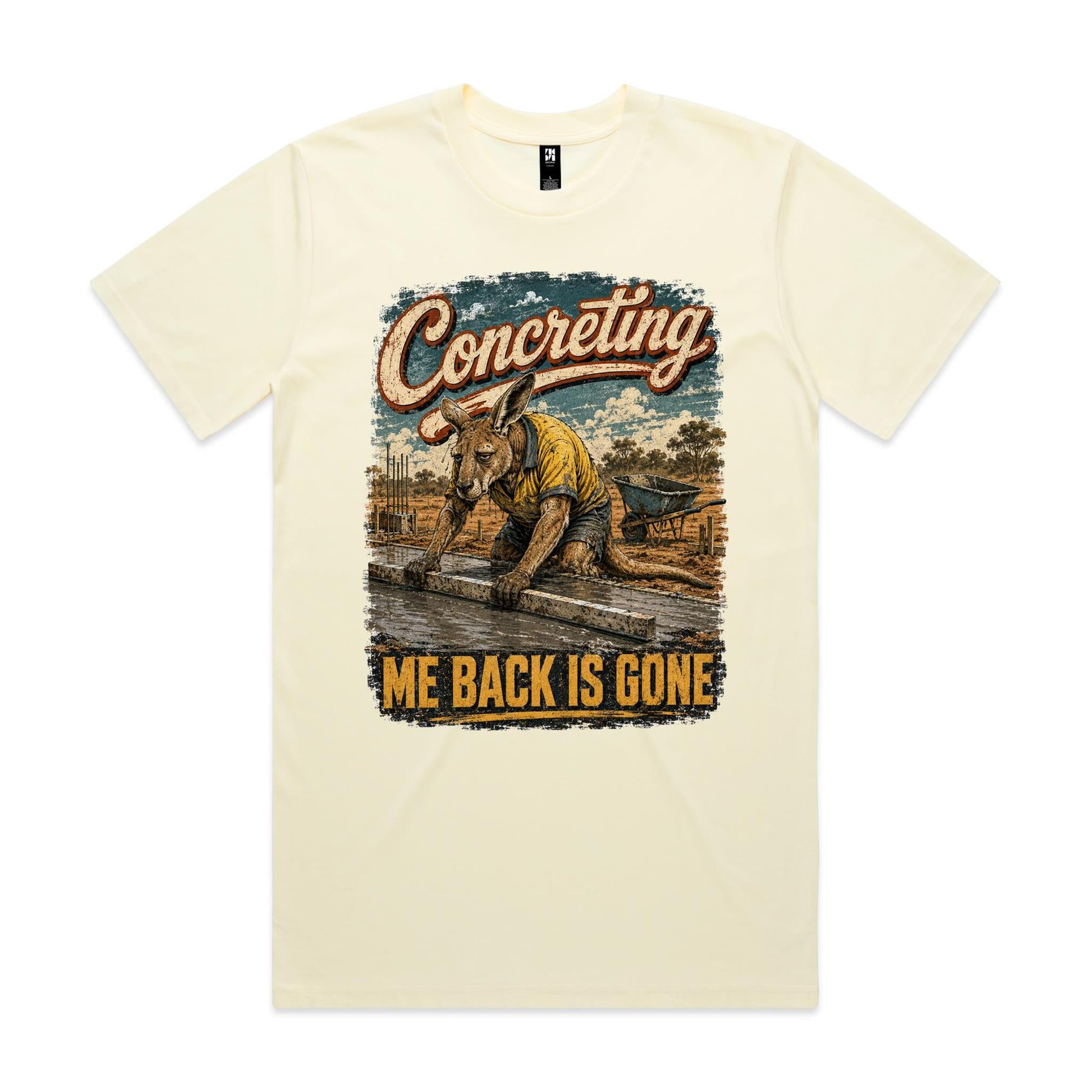 Concreting — Me Back Is Gone | Kangaroo Concreter Tee
