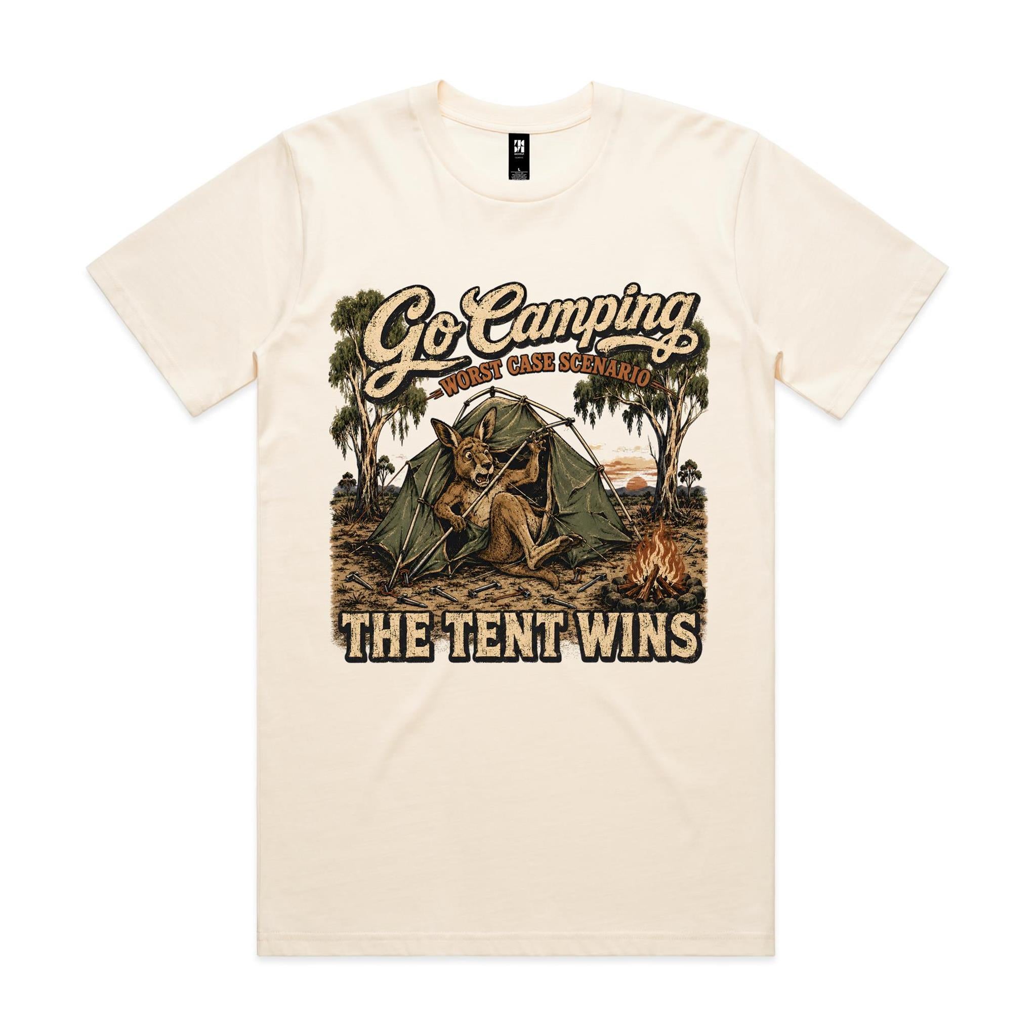 Go Camping — The Tent Wins | Kangaroo Camping Tee