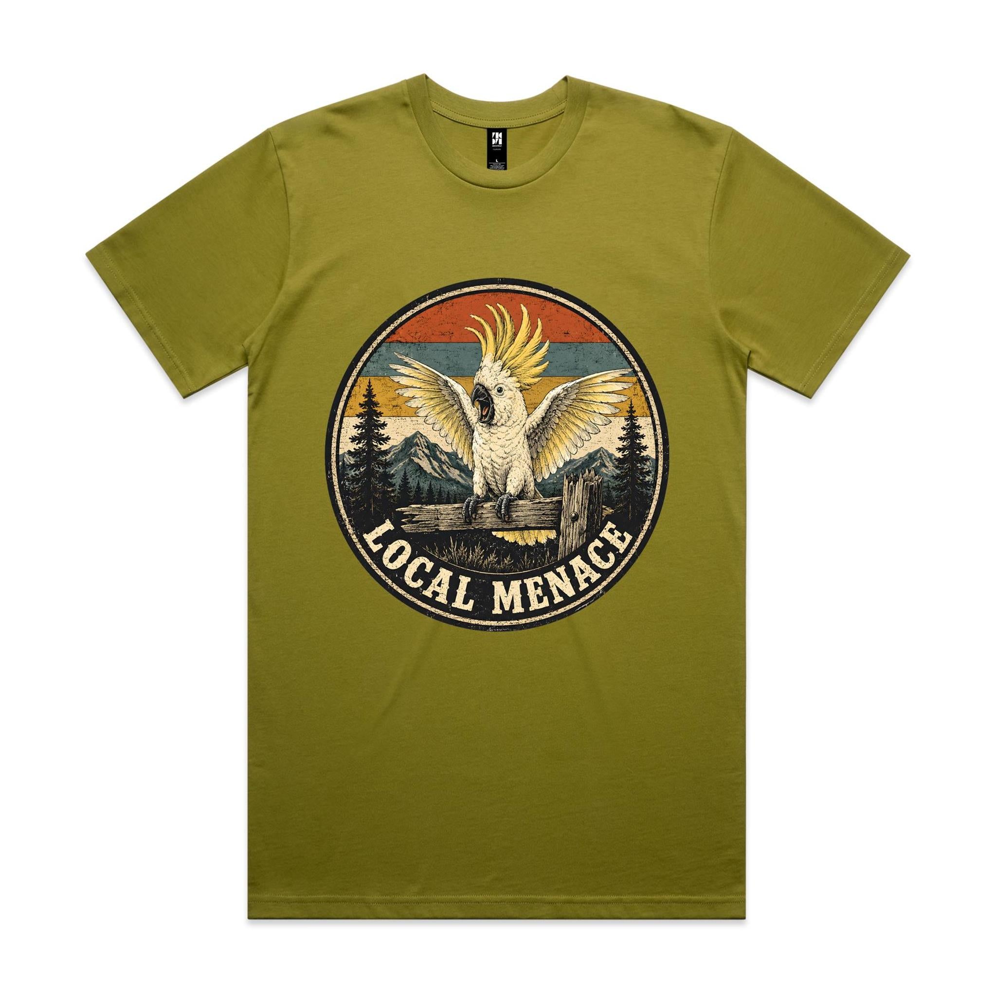 Local Menace — Cockatoo Retro Badge Tee