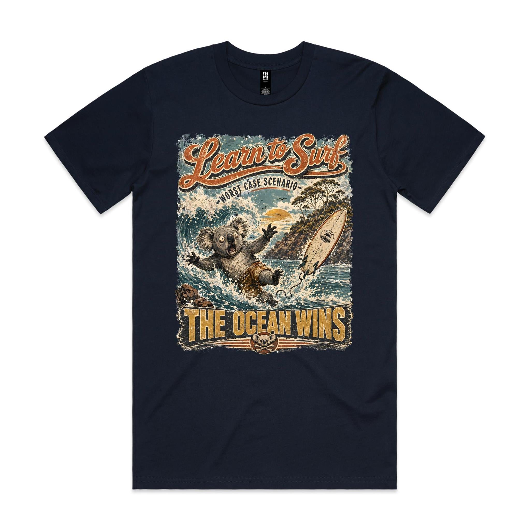 Learn to Surf — The Ocean Wins | Koala Surf Tee