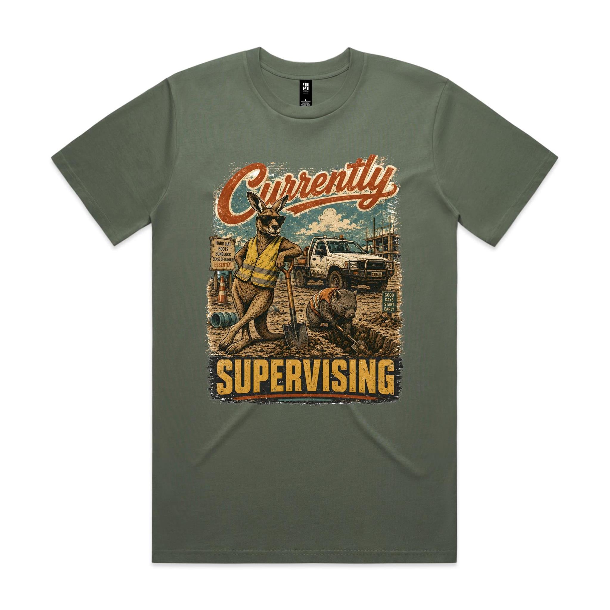 Currently Supervising — Kangaroo & Wombat Tradie Tee
