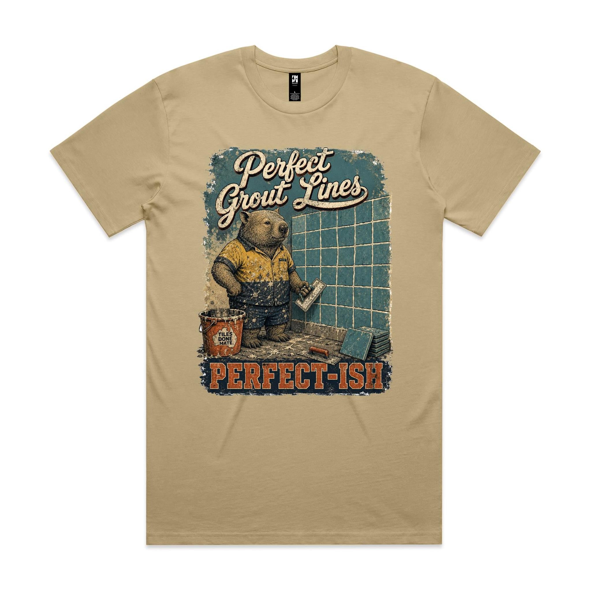 Perfect Grout Lines — Perfect-ish | Wombat Tiler Tee