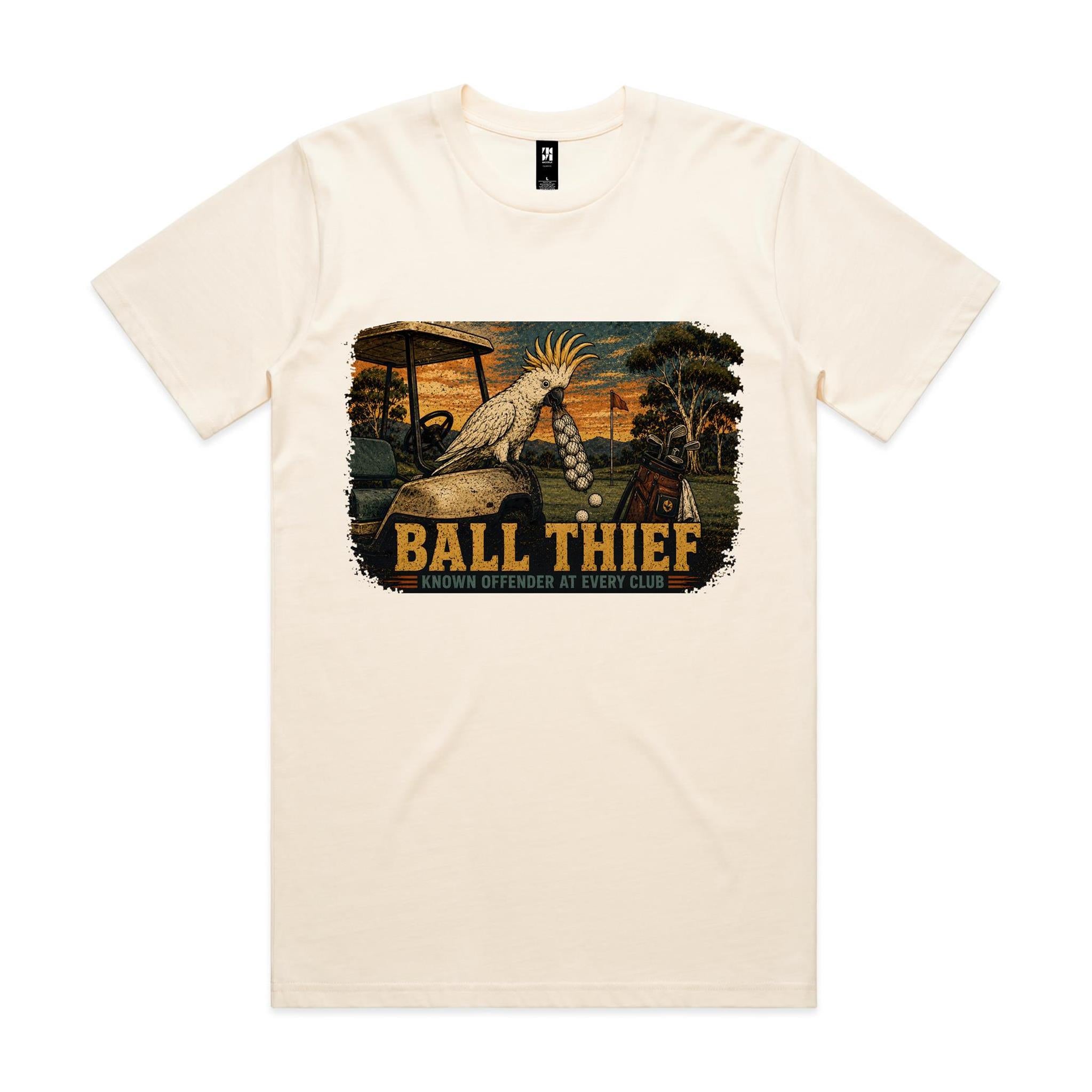 Ball Thief — Known Offender at Every Club | Cockatoo Golf Tee