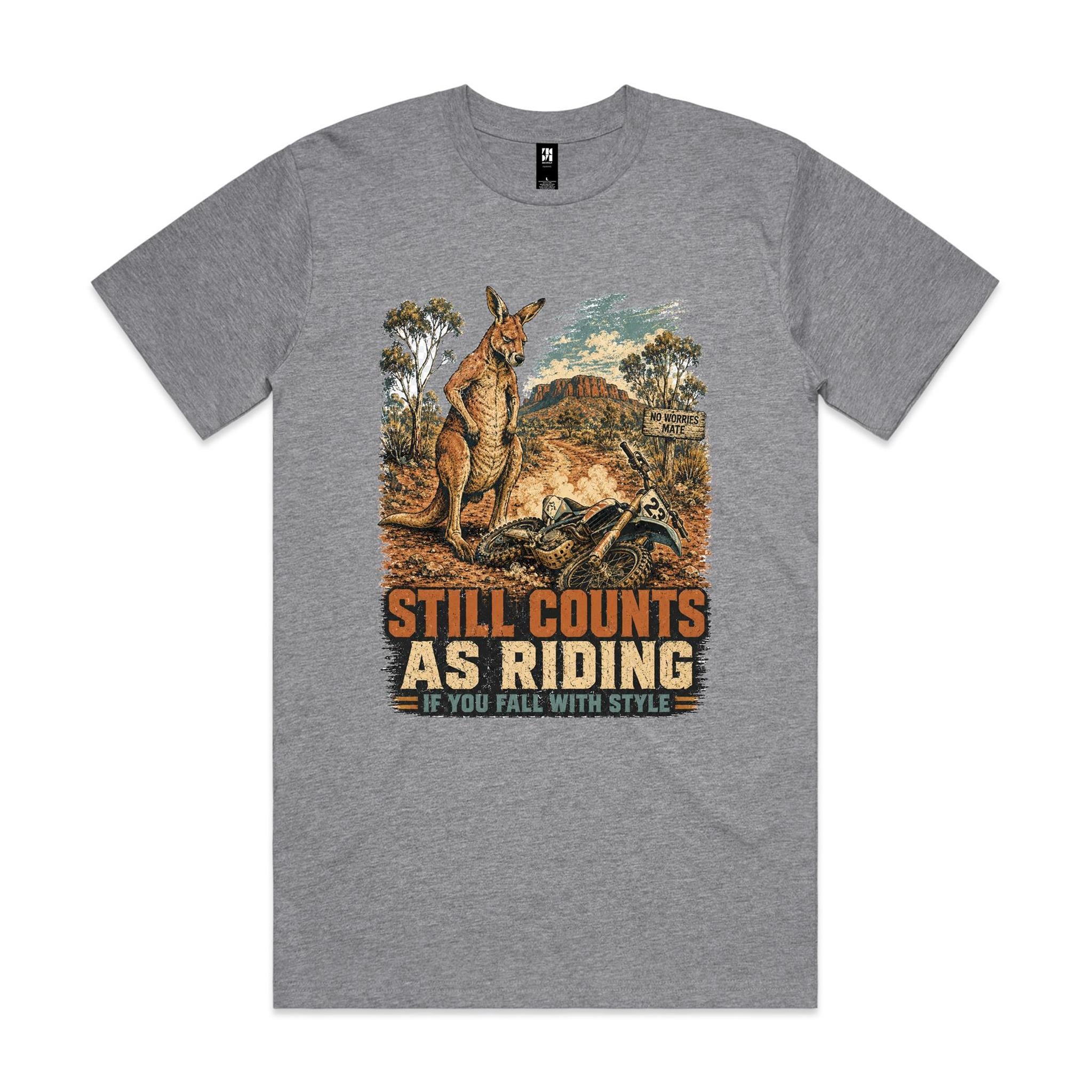 Still Counts as Riding — Kangaroo Dirt Bike Tee