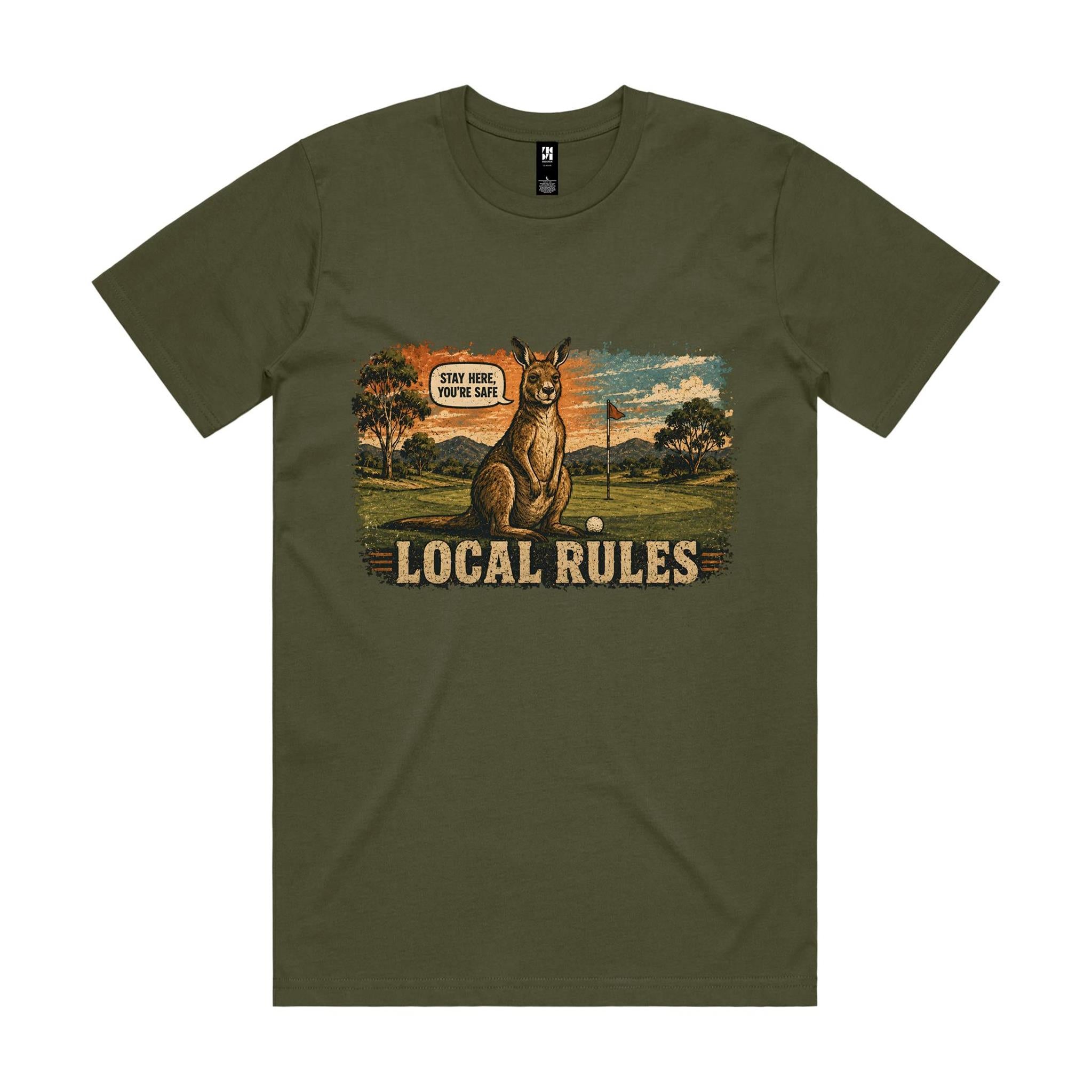 Local Rules — Stay Here You're Safe | Kangaroo Golf Tee