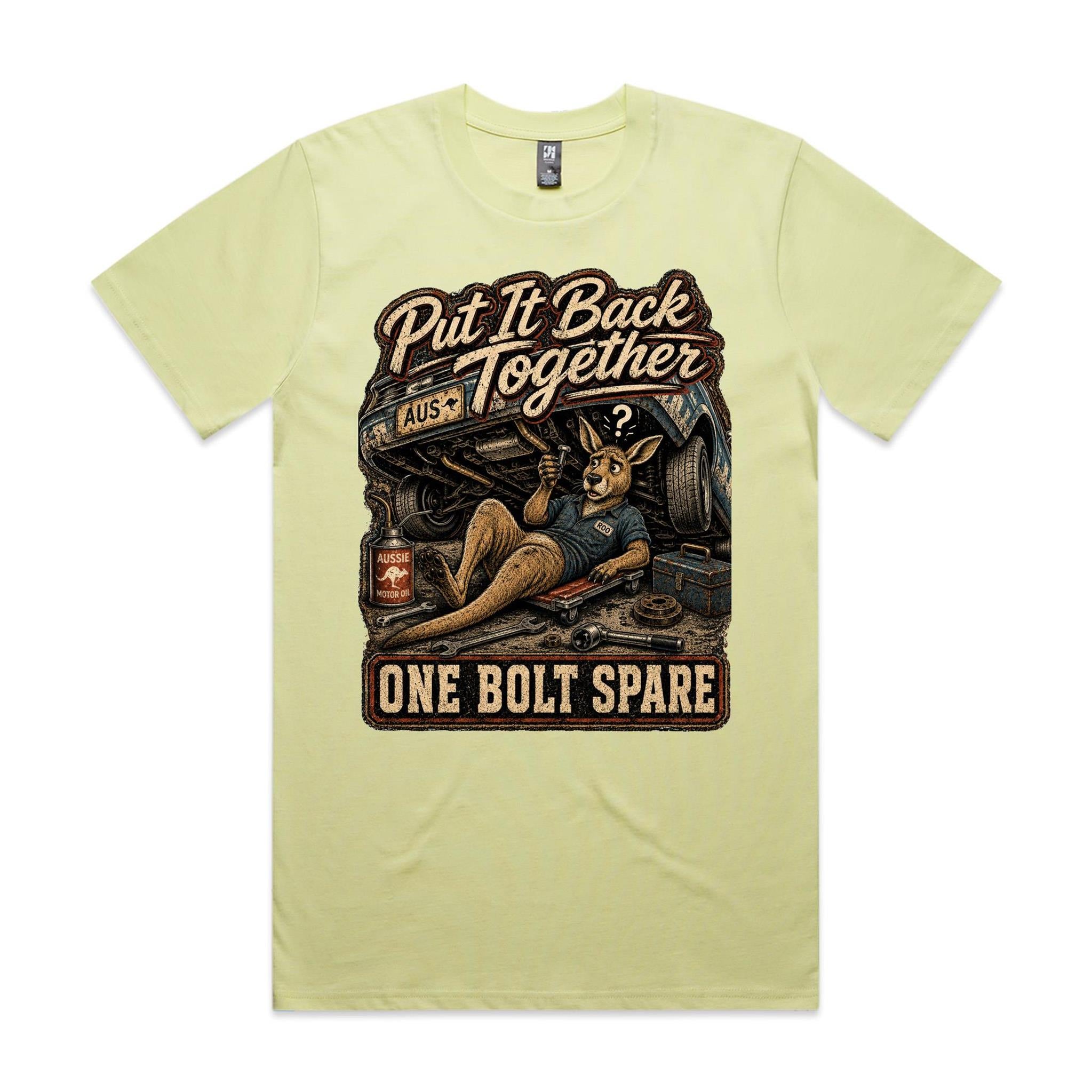 Put It Back Together — One Bolt Spare | Kangaroo Mechanic Tee