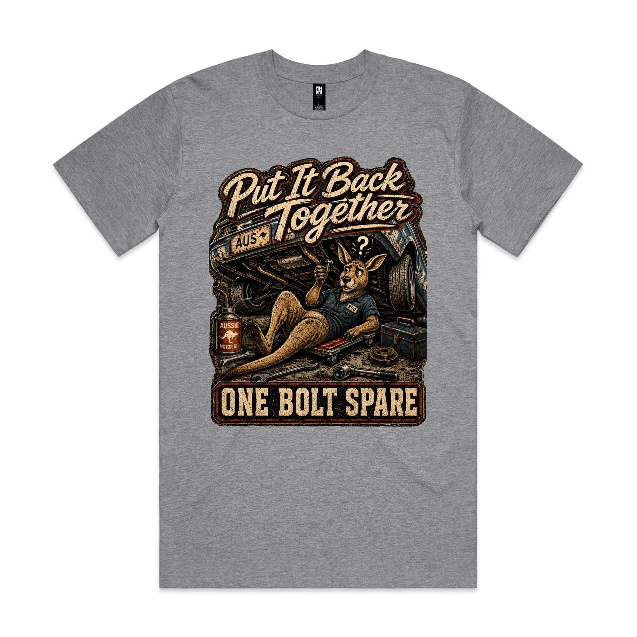 Put It Back Together — One Bolt Spare | Kangaroo Mechanic Tee
