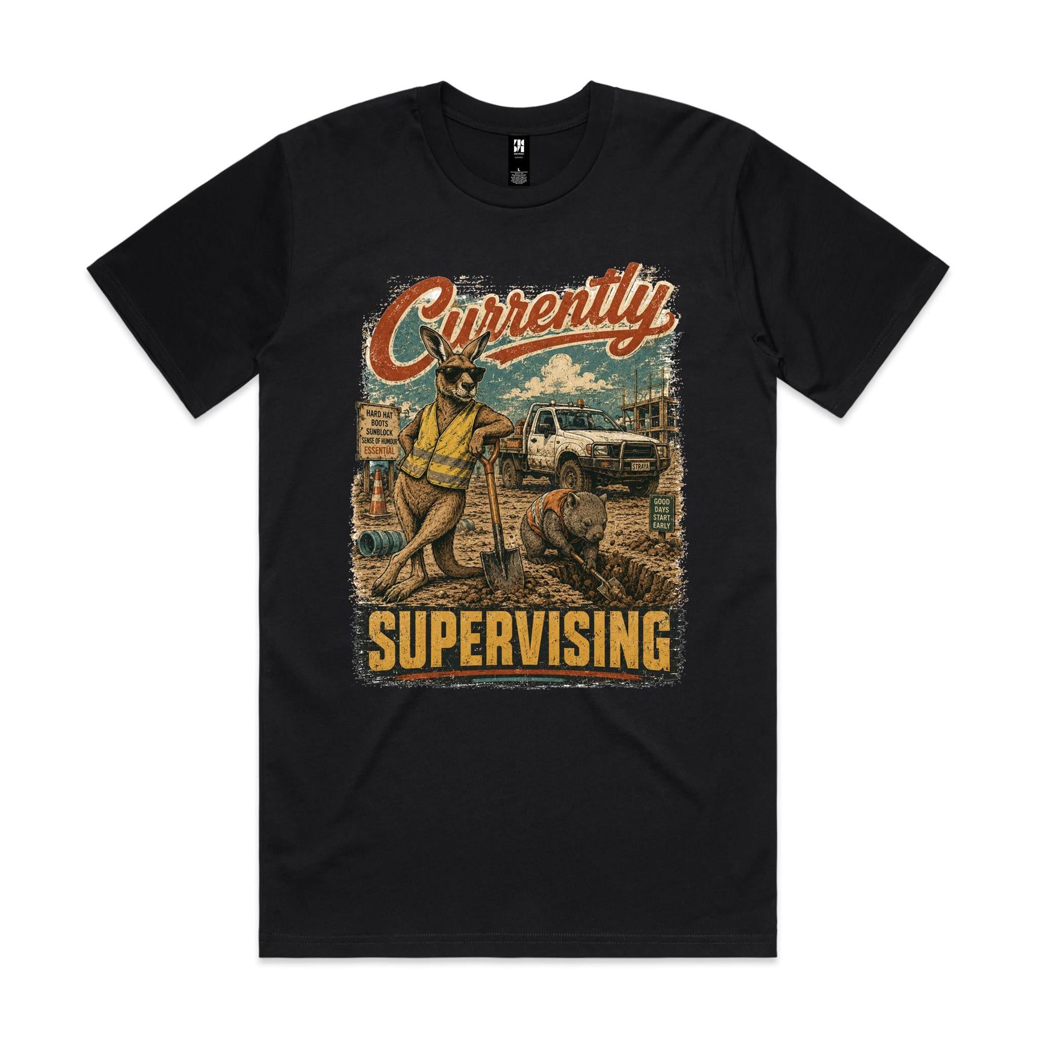 Currently Supervising — Kangaroo & Wombat Tradie Tee