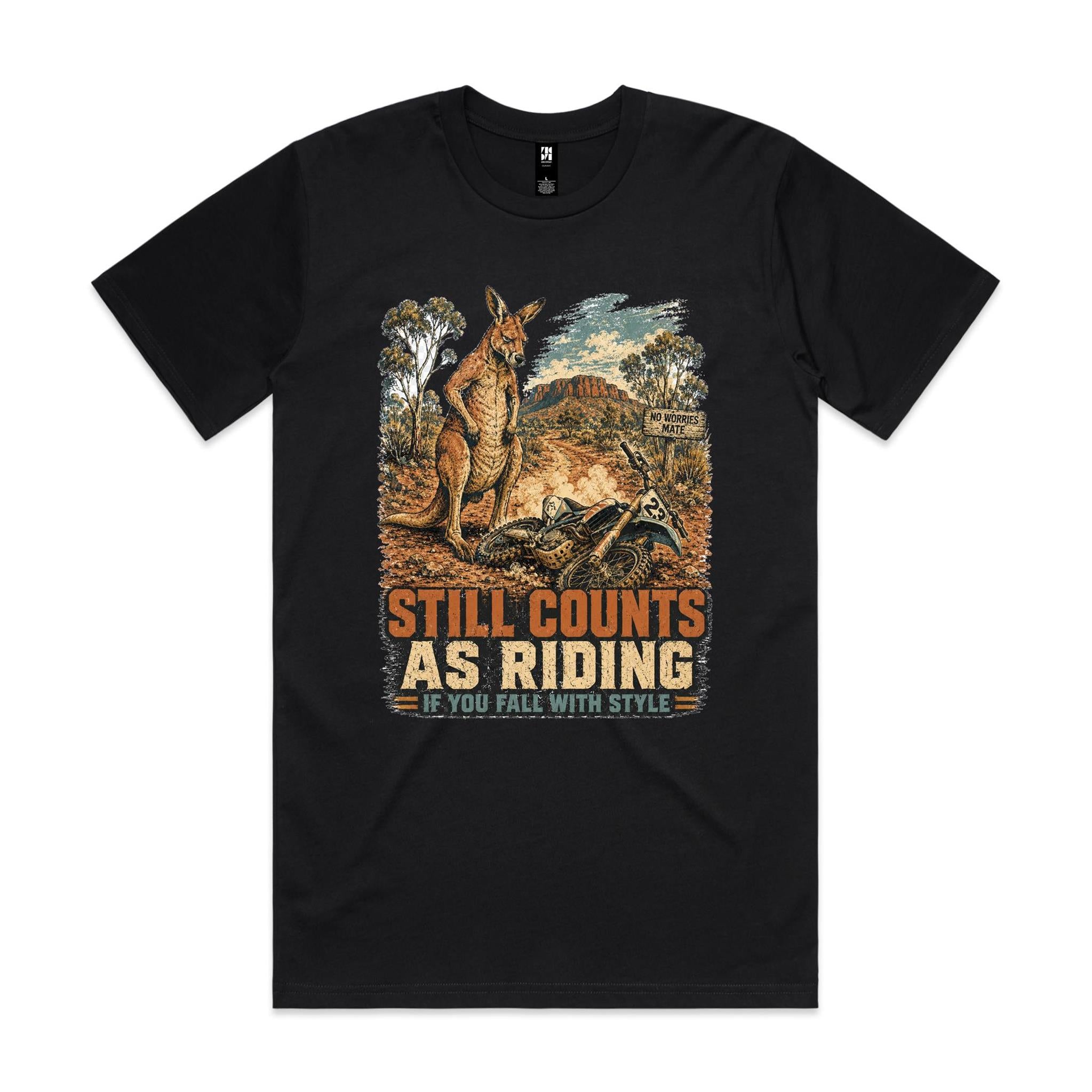 Still Counts as Riding — Kangaroo Dirt Bike Tee
