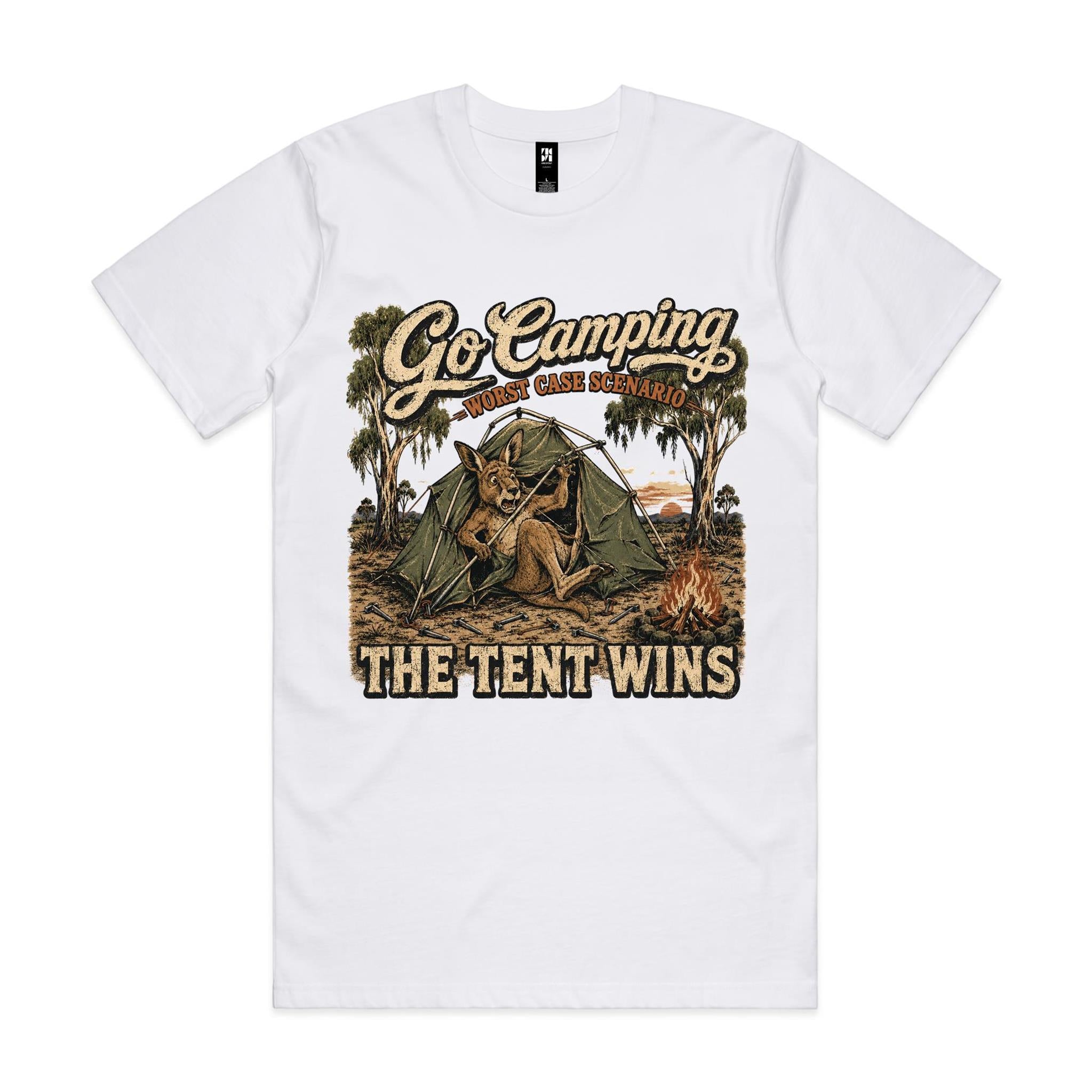 Go Camping — The Tent Wins | Kangaroo Camping Tee
